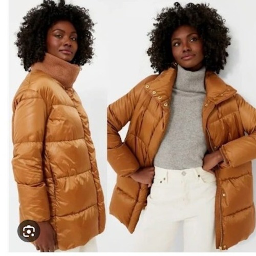 Tuckernuck Copper Reagan Ruffle Down‎ Winter Jacket Womens Size Large